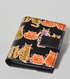 BÖRSE Katzen Ziegenleder 12x10cm