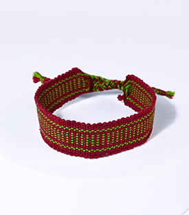 Artikeldetails anzeigen ARMBAND Baumwolle rot handgewebt B 1,5cm one-size