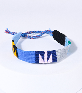 Artikeldetails anzeigen ARMBAND Baumwolle bunt handgewebt B 1cm one-size