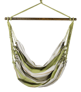 HÄNGESESSEL natur grün Baumwolle B110xL130cm