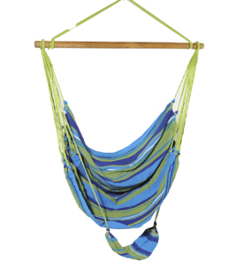 HÄNGESESSEL extra Fußteil Adriana Blau-Grüntöne BW 130x127cm
