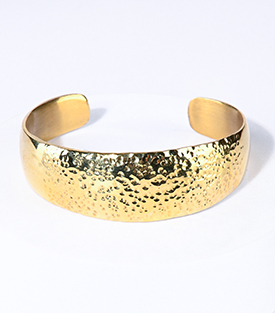 ARMREIF Upcycling Messing geklopft offen