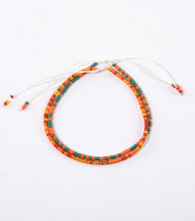 ARMBÄNDER Massai orange grün Glasperlen verstellbar