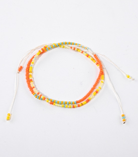 ARMBÄNDER Massai orange gelb Glasperlen verstellbar