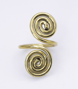 FINGERRING Spirale Messing verstellbar