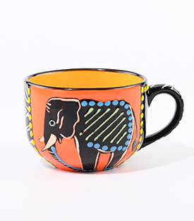 TASSE Cappuccino Elefant orange dm10xH8cm