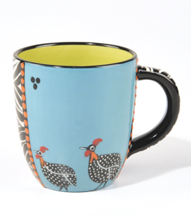 TASSE Isuna Perlhuhnfamilie türkis, dm9xH9,5cm