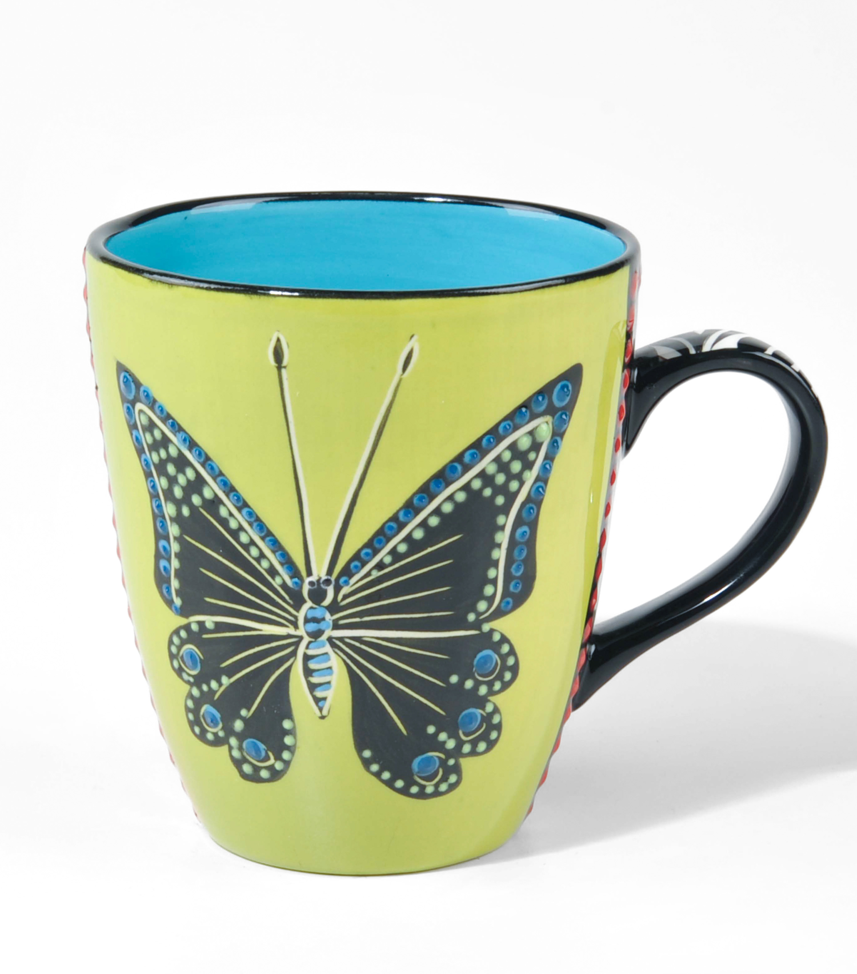 TASSE ABENI Schmetterling grün, dm9xH11cm