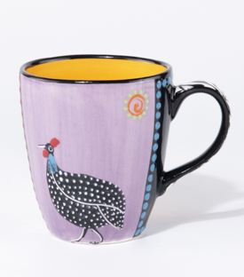 TASSE Abeni Perlhuhn lila-orange dm9xH11cm