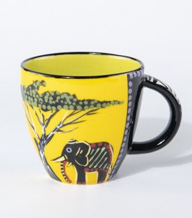 TASSE Lonwabo Elefant Akazie gelb-grün dm11xH10,5cm