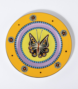 TELLER Schmetterling lila-orange dm21cm