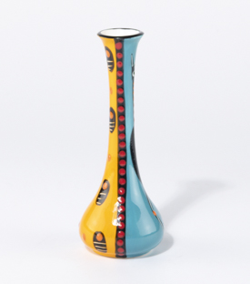 VASE Kranich türkis dm6xH15cm