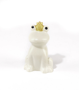 FROSCHKÖNIG Speckstein weiß 4,5xH7cm