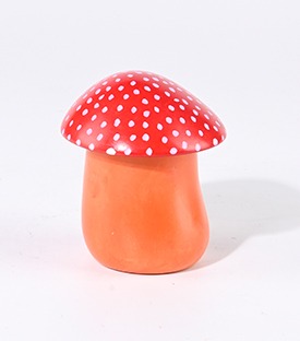 PILZDOSE Speckestein rot orange dm7xH9cm