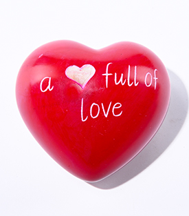 SPECKSTEINHERZ full of love rot 5cm