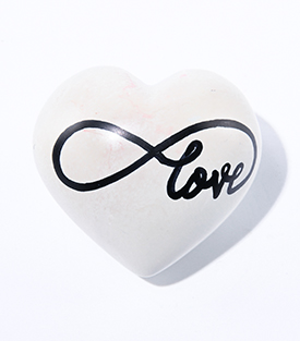 SPECKSTEINHERZ endless love natur bemalt 6cm