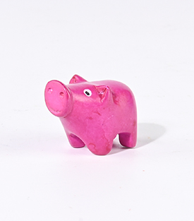 GLÜCKSSCHWEIN Speckstein pink bemalt 5cm