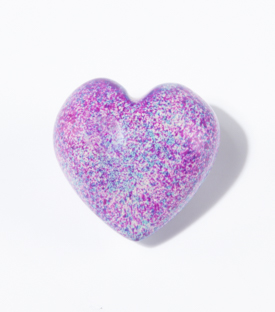 SPECKSTEINHERZ  lila blau Speckstein bemalt 3,5cm
