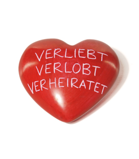 SPECKSTEINHERZ rot verliebt verlobt verheiratet