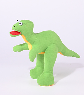 STOFFTIER Dino, BW grün ca 30xH20cm