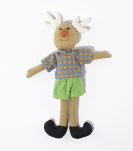 ANZIEHPUPPE Elch Emil 27cm