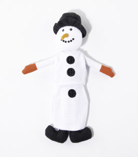 ANZIEHPUPPE Schneemann 26cm