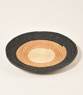 KORBSCHALE Palmblatt natur-schwarz, dm 30cm