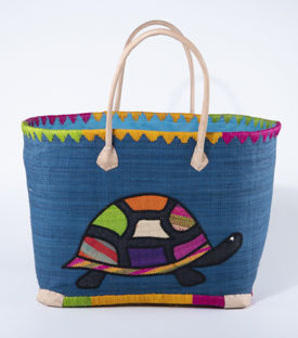 KORBTASCHE Schildkröte Raffia H31 x B46 x T20cm