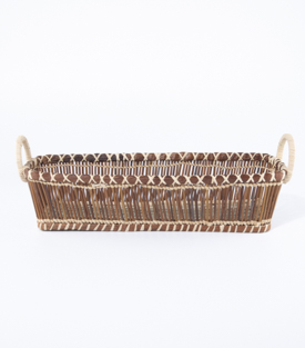 KORB Henkel lang natur Palmblatt 14x40xH10cm
