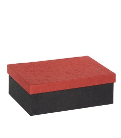 GESCHENKSKARTON schwarz-rot L26xB18xH9cm  Coffee neu