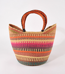 BOLGAKORB Streifen bunt Savannengras dm25xH38xL50cm