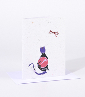 GRUSSKARTE Katze 12x16cm