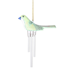 WINDSPIEL Vogel mint Albasiaholz 10x5xL22cm