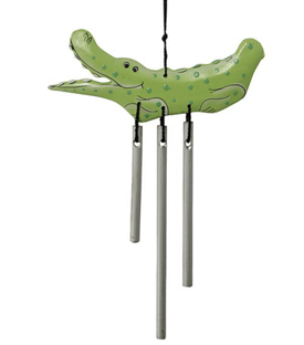 WINDSPIEL Krokodil Albasiaholz 10cm