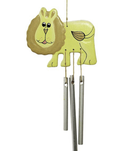 WINDSPIEL Löwe Albasiaholz 10cm