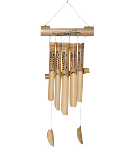 WINDSPIEL Bambus, 5Flöten B 28, L ca 95cm