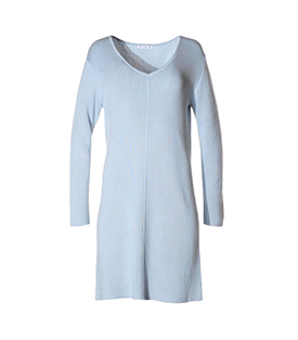 STRICKKLEID lichtblau 100% Baumwoll-Strick
