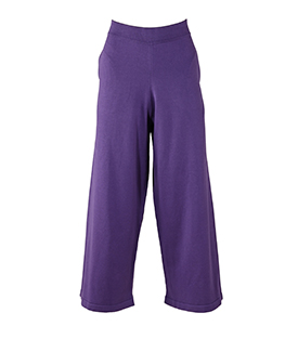 STRICKHOSE violett Bio-Baumwollstrick GOTS+FT