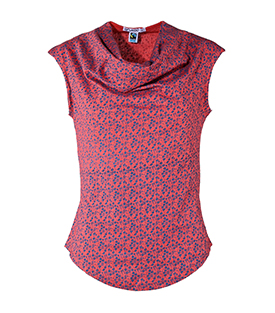 Artikeldetails anzeigen WASSERFALLSHIRT kirsche-blau gem. Bio-Baumwolle