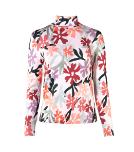 Artikeldetails anzeigen SHIRT ROLLKRAGEN schnee gemustert Bio-Baumwollmix GOTS+FT