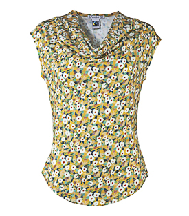 Artikeldetails anzeigen WASSERFALLSHIRT mango geblümt Bio-Baumwolle