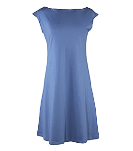 Artikeldetails anzeigen KLEID TAILLIERT aqua Bio-Baumwoll Mix