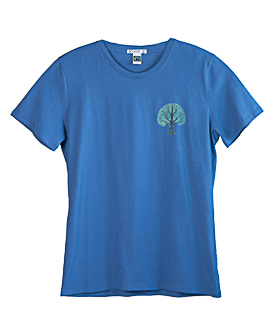 Artikeldetails anzeigen HERRENSHIRT Baum aqua Bio-Baumwolle