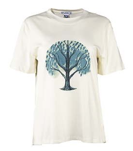 Artikeldetails anzeigen PRINT SHIRT Baum weiß Bio-Baumwoll Mix