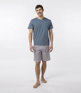 HERRENPYJAMA LURUS storm stripes Baumwolle