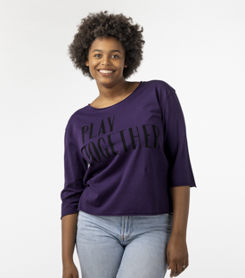 SHIRT BALANCE lila Baumwolle