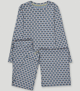 KINDERPIJAMA MU gemustert Bio-Baumwolle