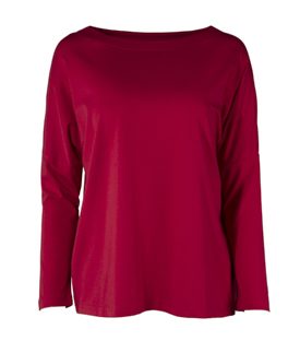 Artikeldetails anzeigen LOOSE SHIRT feuerrot Bio-Baumwollmix GOTS+FT