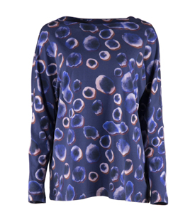 Artikeldetails anzeigen LOOSE SHIRT blau-lila gem Bio-Baumwollmix GOTS+FT