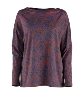 Artikeldetails anzeigen LOOSE SHIRT rot gemustert Bio-Baumwollmix GOTS+FT